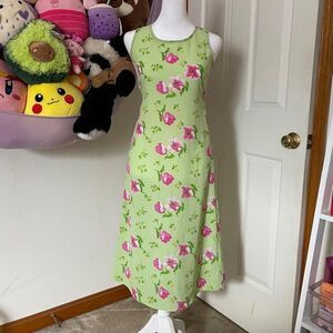 SPEECHLESS GREEN FLORAL MIDI DRESS